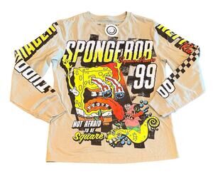 NEFF SpongeBob Turbo Racer 99 Long Sleeve T-Shirt Men’s Small (But Runs Big)READ